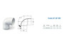 Imagen de CONEXION CODO 90° HH 110MM PVC CEMENTADO